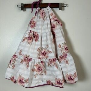 Zimmermann Kids Tiered Floral Halter Dress Size 2